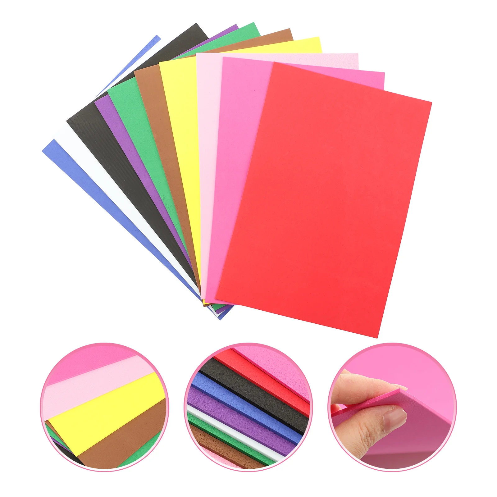 

10PCS A4 Size Mixed Color Thick Sponge Paper Handicraft DIY Use Source Material Sheets DIY Sheets Craft Sheets