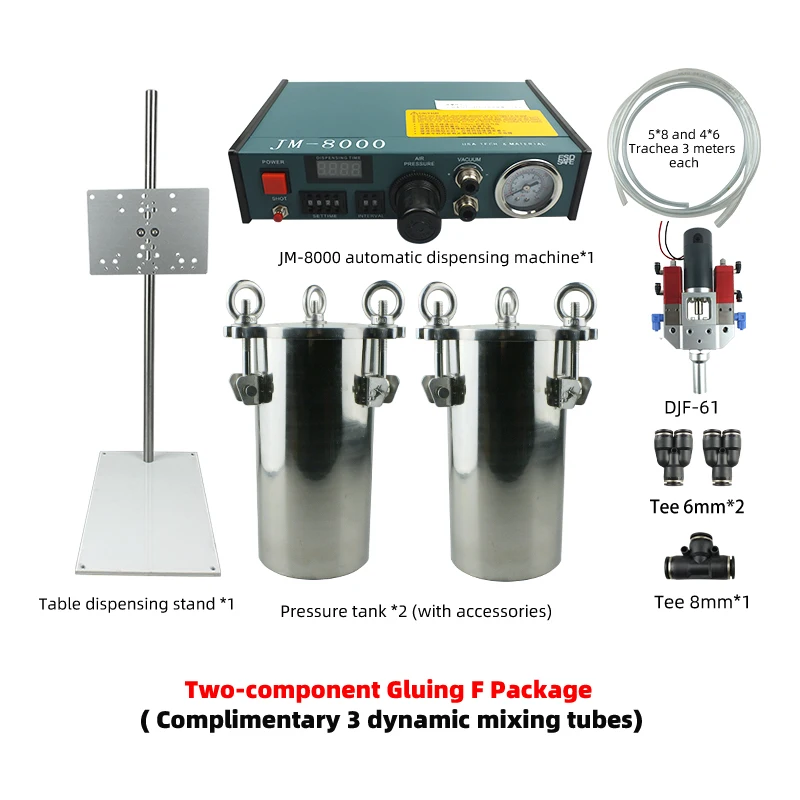 Riempitrice per colla AB a doppio cilindro con membrana a ventosa a due componenti Nuova condizione per attrezzature per l'imballaggio e incollaggio