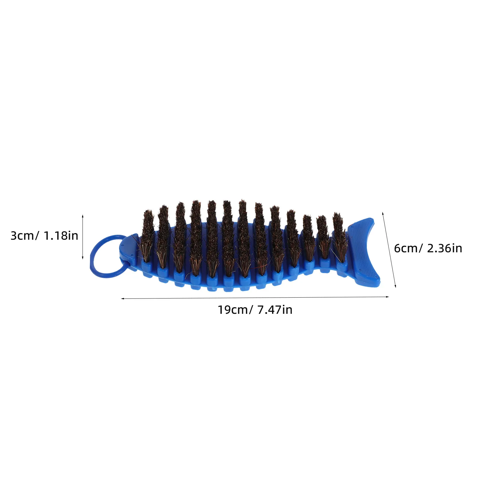2Pcs Barbell Brush Nylon Stiff Bristles Fish Shape Comfort Grip for Weight Bars Dumbbell Racks Strength Training Equipment Home view 5