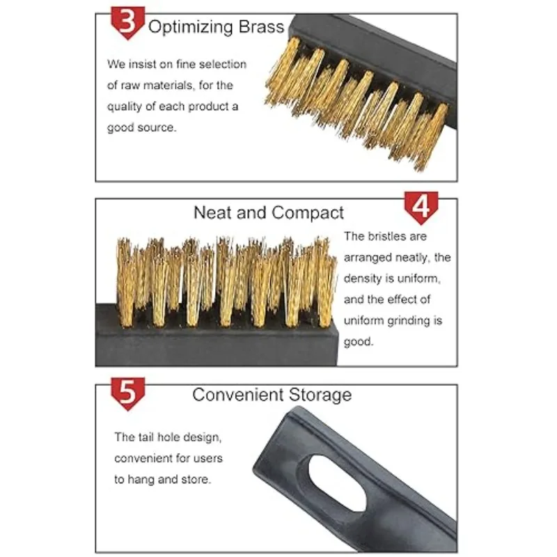 1 قطعة 17 سنتيمتر الفولاذ المقاوم للصدأ Coppe فرشاة سلك الصدأ فرك إزالة أدوات التنظيف أداة التنظيف والصيانة اليدوية #1