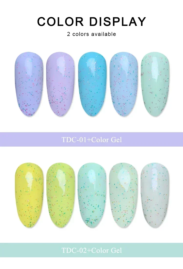 DEROI Nail Polish Top Coat Glue 8ml No Wipe Top Coat Glitter Nail Art Accessories UV Gel Varnish Soak Off Matte Topcoat