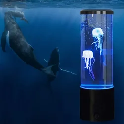 Jellyfish Lava Lamp, Aquarium Ocean Night Lights,7Colors LED Jellyfish Mood Lights With For Home Bedroom Desktop Decoration Gift
