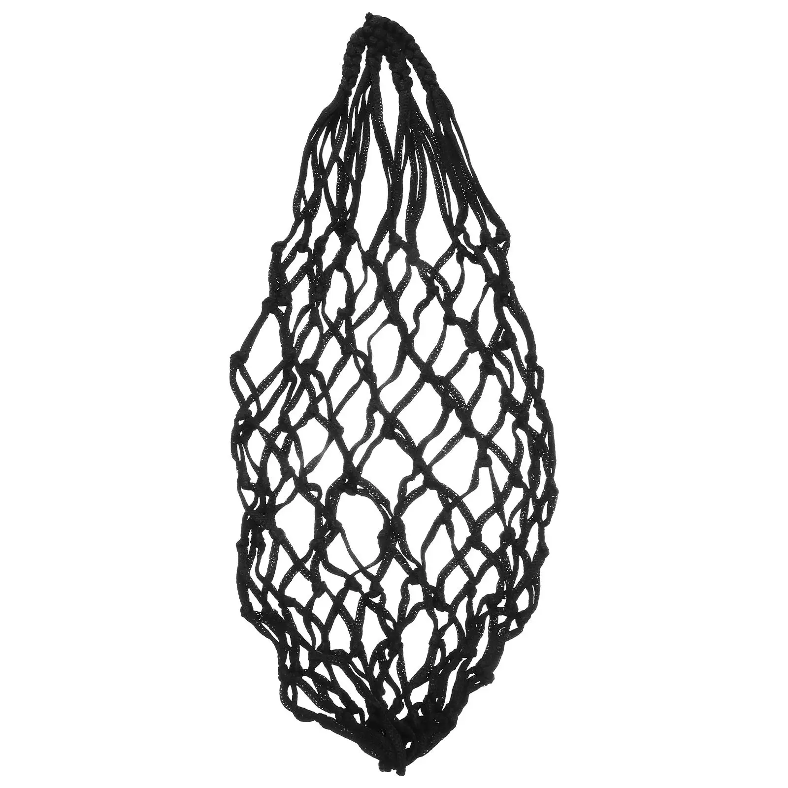 

64 Black Nylon Livestock Feeding Mesh Bag Braided Rope Chicken Guinea Pig Hen Food Container Practical Use