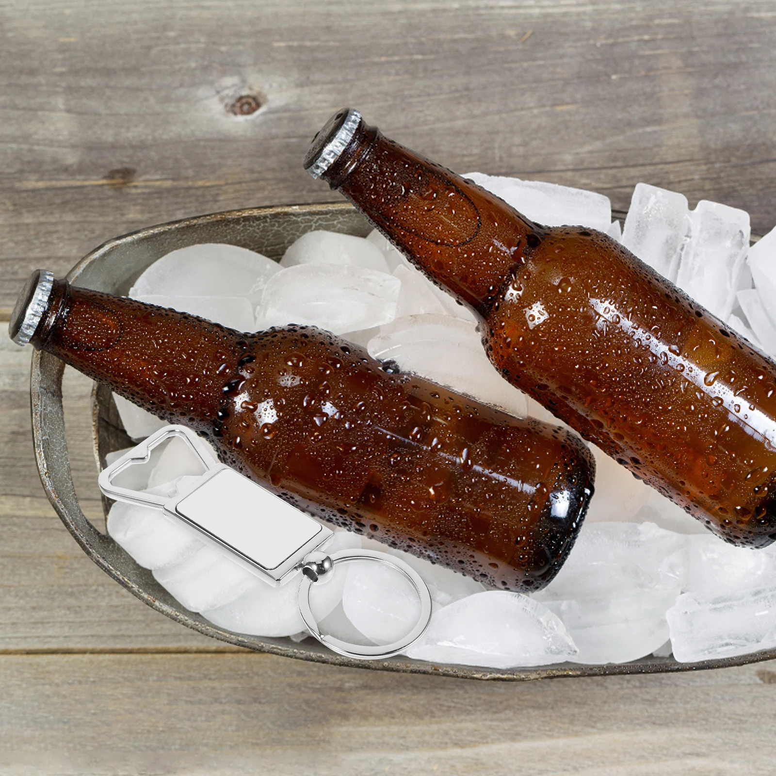 

Keychain Bottle Opener Stainless Steel Durable Portable Flat Beer Opener Small Key Chain Tool Beer Accessories