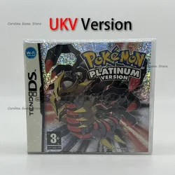 Neue versiegelte Packung Pokemon Platinum Game Cartridge Videospielkonsolenkarte UKV-Version mit Box und Handbüchern für NDS