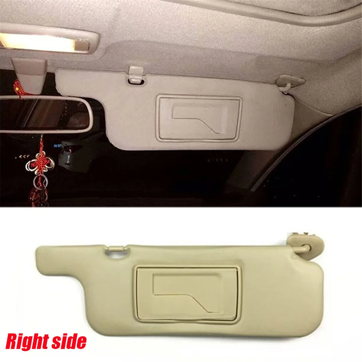 Right Inner Sunvisor Sunshield for Toyota Corolla 2003-2012 Front Windscreen Sun Visor Sun Shade with Mirror