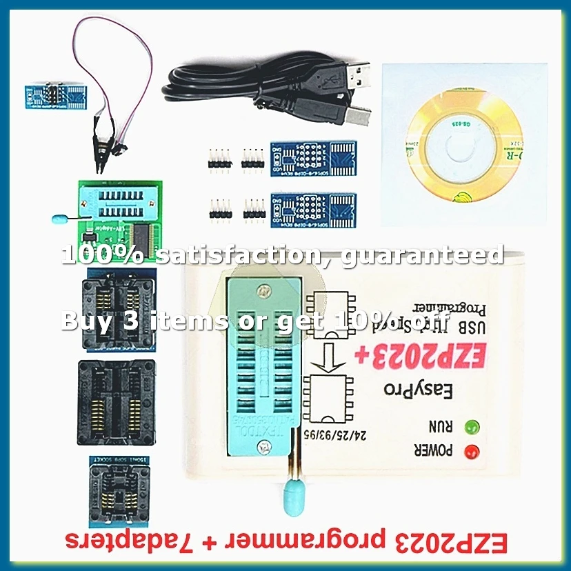 EZP2023+ High-Speed SPI FLASH Programmer EZP2023 Support 24/25/93/95 EEPROM Bios 25T80 Burning Offline Copy-DTA9