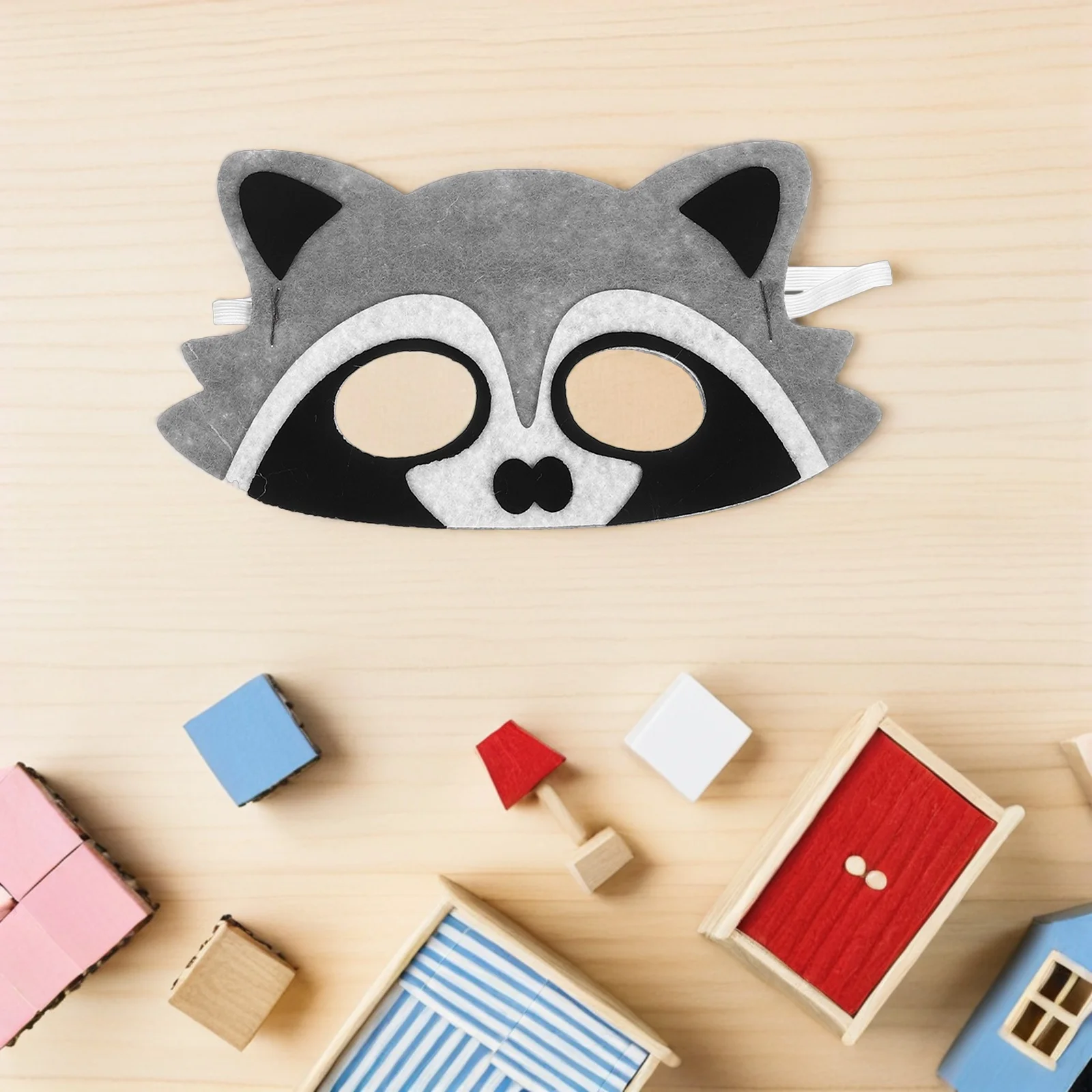 10 Uds. De lindas máscaras para ojos de animales, accesorios de fiesta de mapache de fieltro para eventos y actuaciones temáticos de la jungla, juego de máscaras con forma de Animal