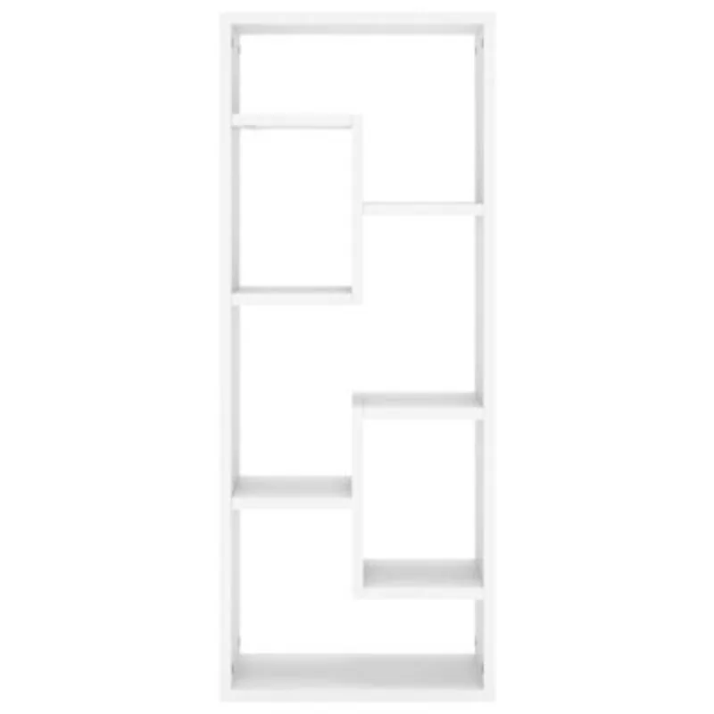 VidaXL Wandregal aus weißem Sperrholz, 36 x 16 x 90 cm – schwebende Aufbewahrungsregale mit versteckten Halterungen, modernes Bücherregal für das Wohnzimmer