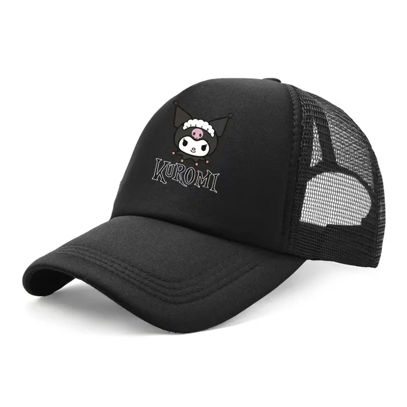 

Sanrio Kuromi Kids Baseball Cap Kawaii Girl Boy Anime Sun Hat Breathable Mesh Hat Summer Sunscreen Children Adjustable Student