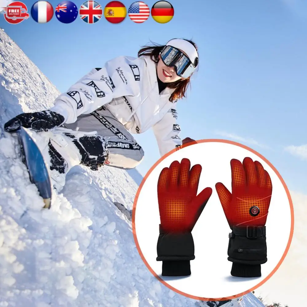 DC-Stecker, elektrisch beheizter Handwärmer, beheizte Handschuhe, beheizte Motorradhandschuhe, Touchscreen-Heizung, Thermohandschuhe für Damen und Herren