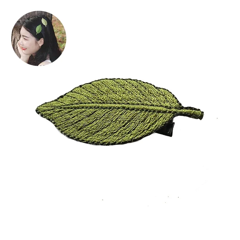 Genshin Impact Sayu Zaoyou Cosplay Headwear Green Leaf Hair Clip Hairpin Anime Hair Pin Halloween Cosplay Costume Accessories