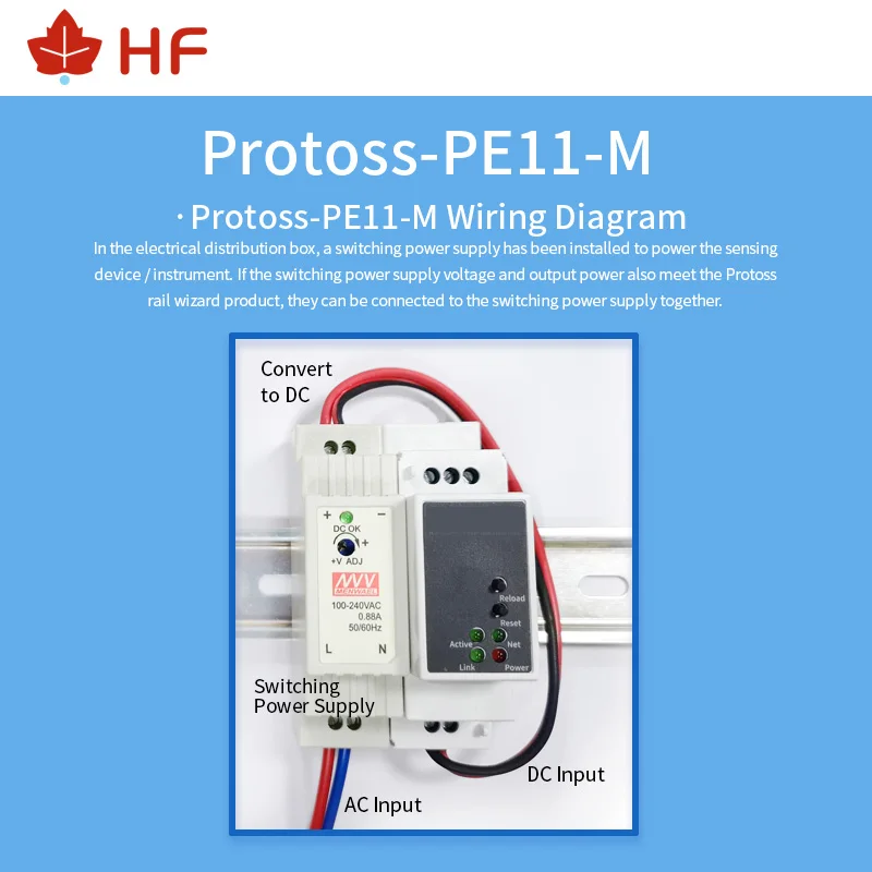 Port série DIN-Rail RS485 vers convertisseur Ethernet Serveur de périphérique IOT Prise en charge Protoss-PE11 Modbus TCP vers RTU