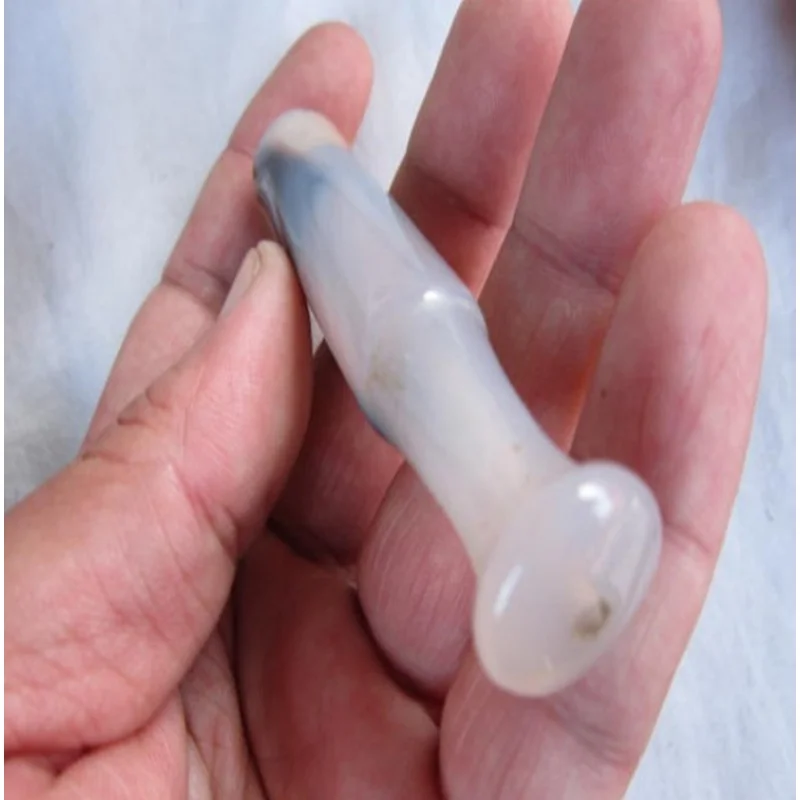 مجموعة تدخين العقيق الأزرق والأبيض ، حامل سجائر العقيق المستقيم ، مجوهرات اليشم القديمة ، متعددة الألوان ، توريد سعر المصنع ، ل #4