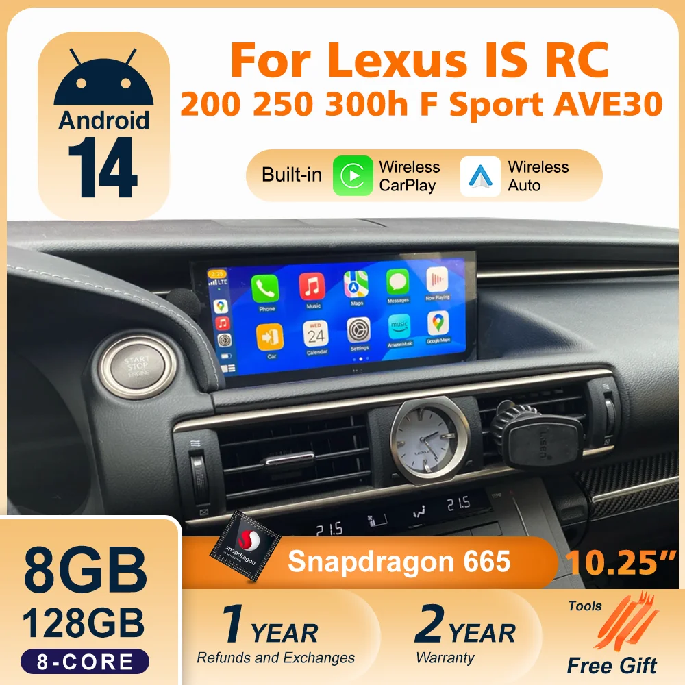 Android 14 Car Radio For Lexus IS RC 200 250 300 350 200t 300h