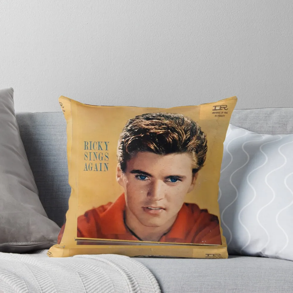 Rick Nelson, Ricky Sings Again,Rockabilly, lp, record, vinyl Throw Pillow Christmas Throw Pillows Covers Cushion Child Pillow