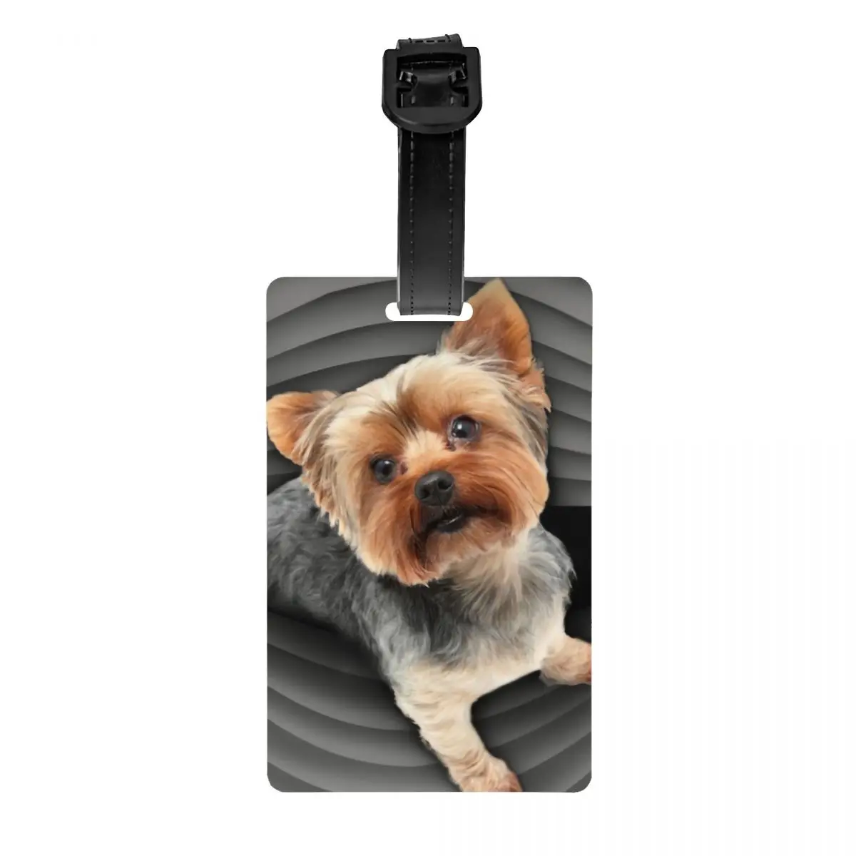 

Custom Yorkshire Terrier Luggage Tag Yorkie Dog Puppy Suitcase Baggage Privacy Cover ID Label