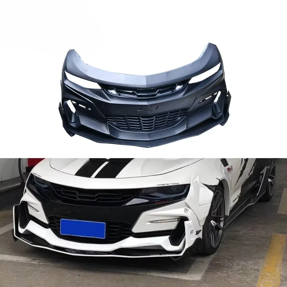 Transformers Style Body Kit Car Bumper with Front Canards for Chevy Camaro RS SS ZL1 LS LT 16-18