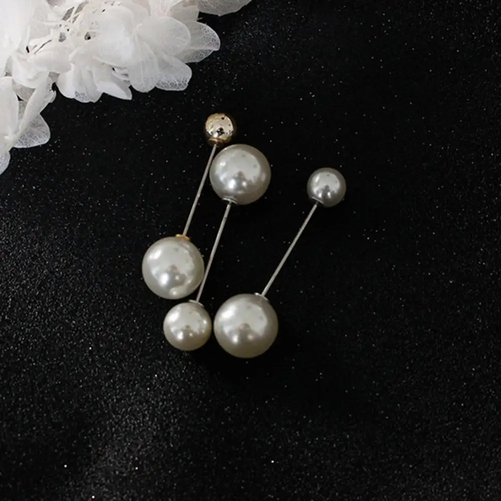 Women Sweater Shawl Clip Fashion Safety Pins Double Faux Pearls Brooch Safty Pin Cardigan Shawl Clip Badge Jewelry Gift - Image 5