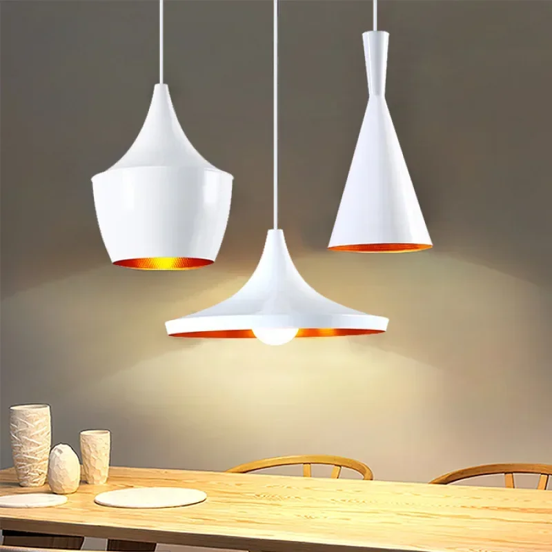 

Aluminum Hanging Light Modern Vintage Restaurant Pendant Lights 110V 220V Industrial Fixtures Decor Dining Room PL-209
