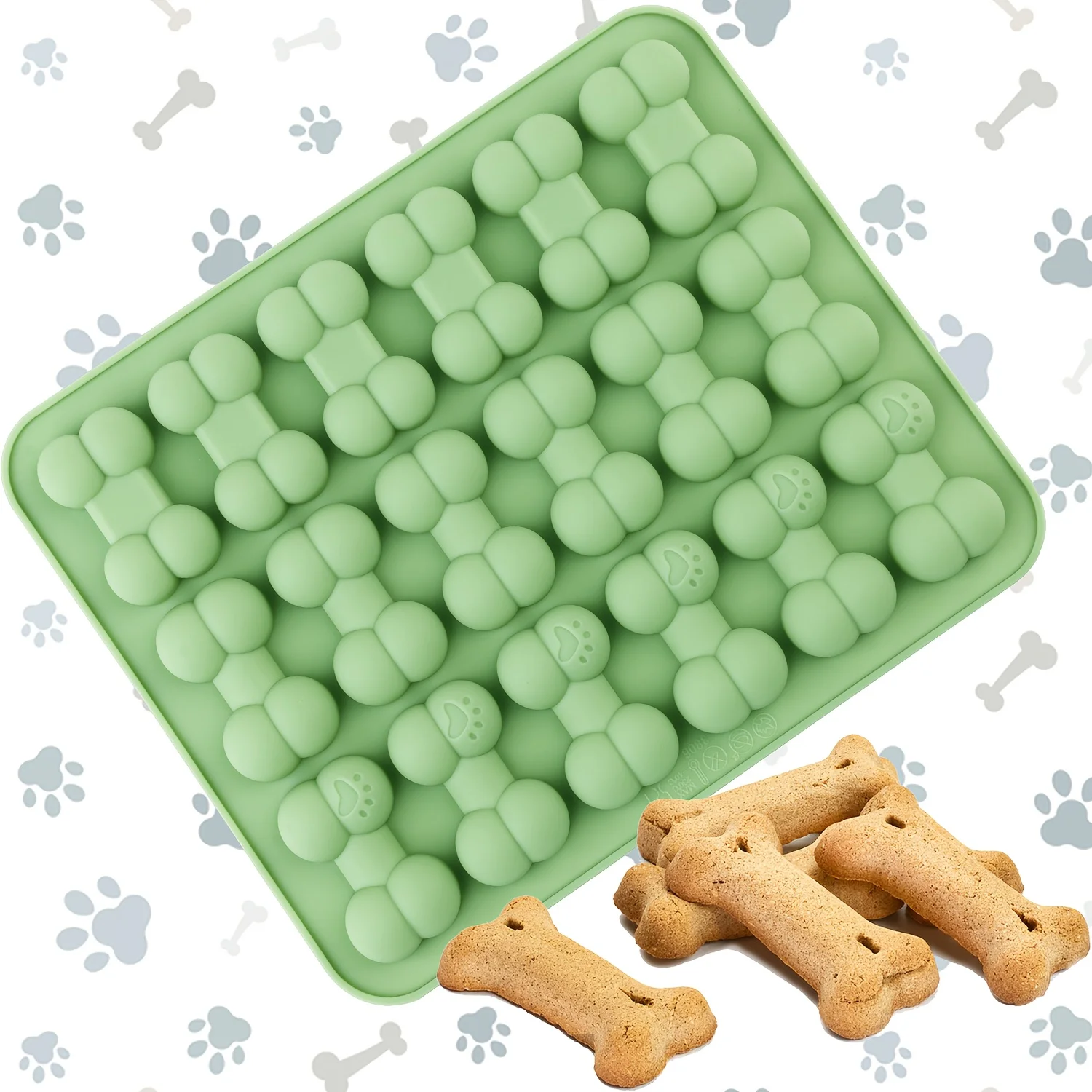1 Dog Bone Cookie Mold, Candy Chocolate Mold, Silicone Mold for Making Cookies, Candy, Cake Decorations, Baking Molds, Etc