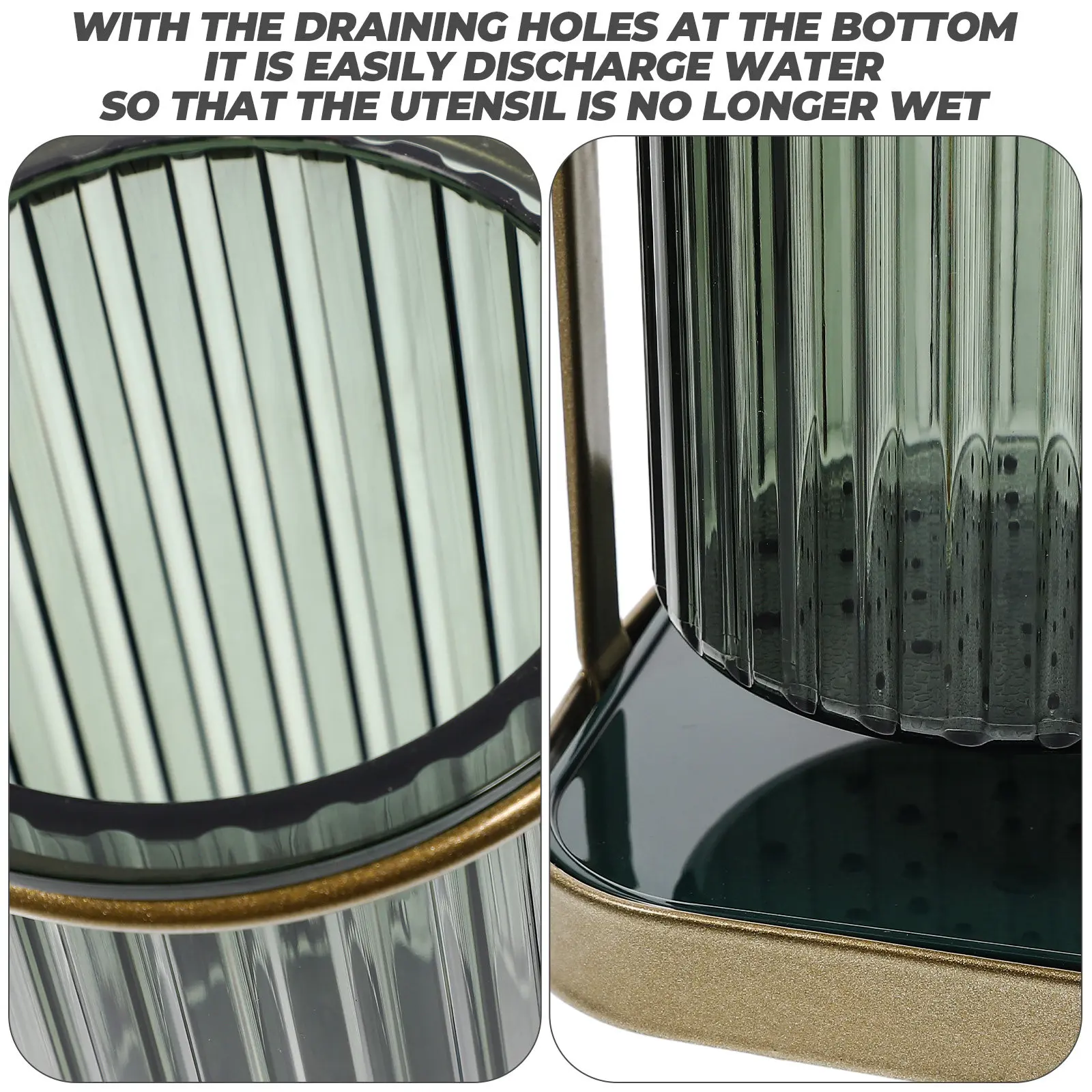 

Компактный держатель для палочек и столовых приборов с дренажными отверстиями для ложек, вилок, органайзер для хранения столовых приборов