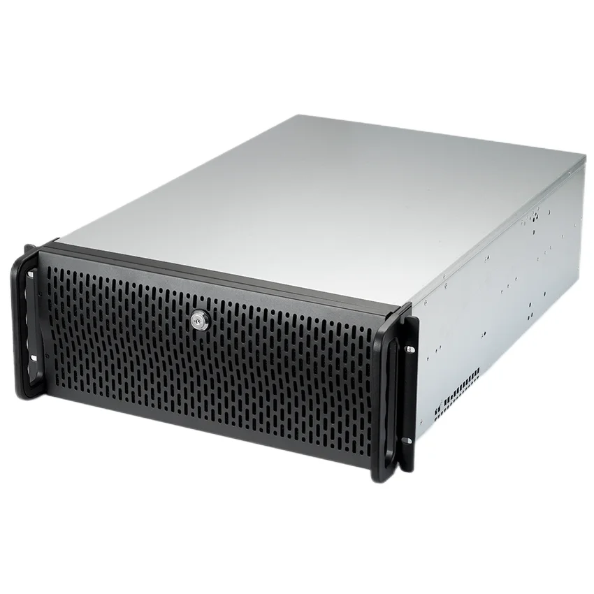 4U-6550-A 19 Inch Rackmount Server Chassis, IPC Industrial Computer Case Support ATX Mainboard With 15 Hard Drive Bays