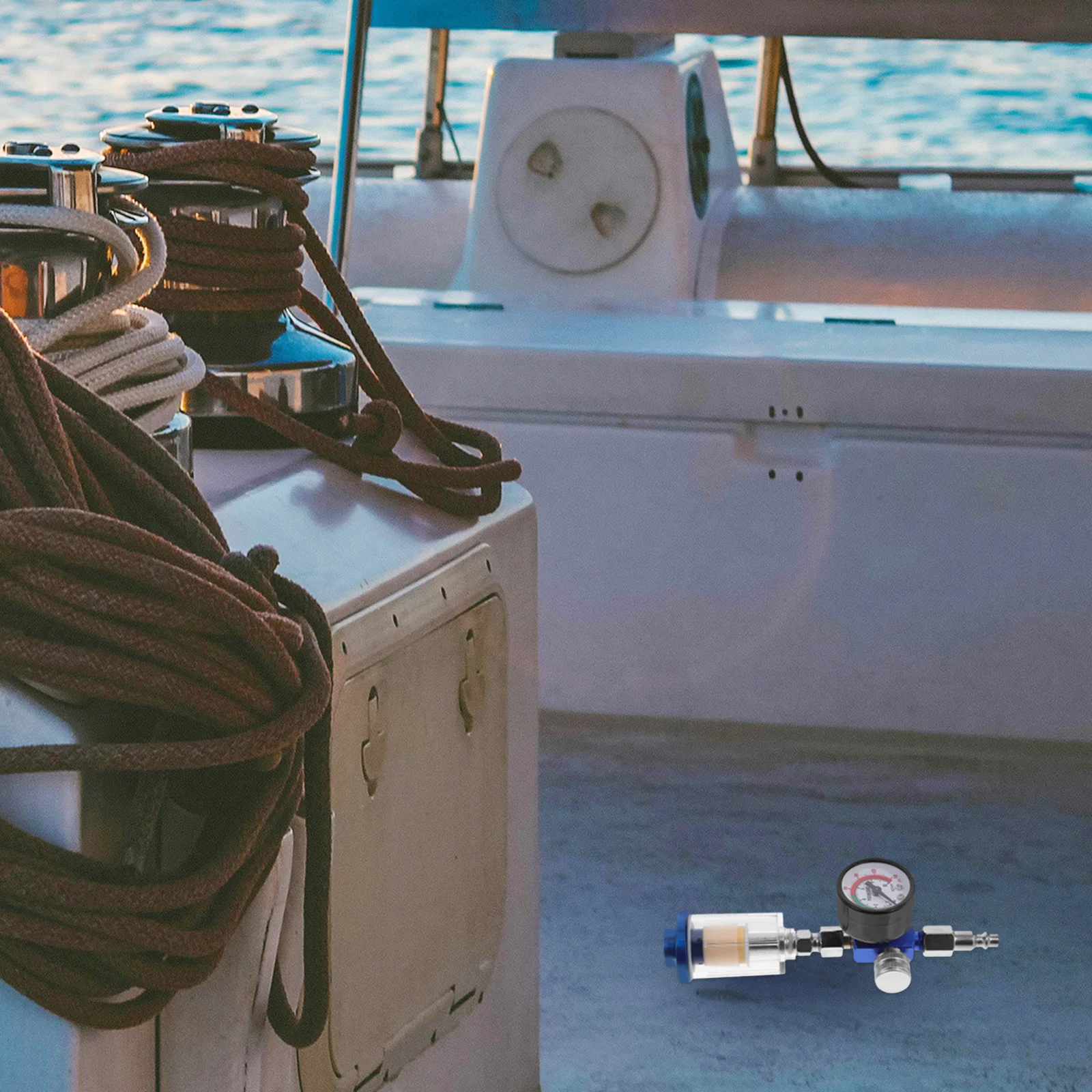 صمام منظم ضغط الهواء مع مقياس فاصل المياه لضاغط الهواء صمام التحكم القابل للتعديل للسيارات الصناعية #2