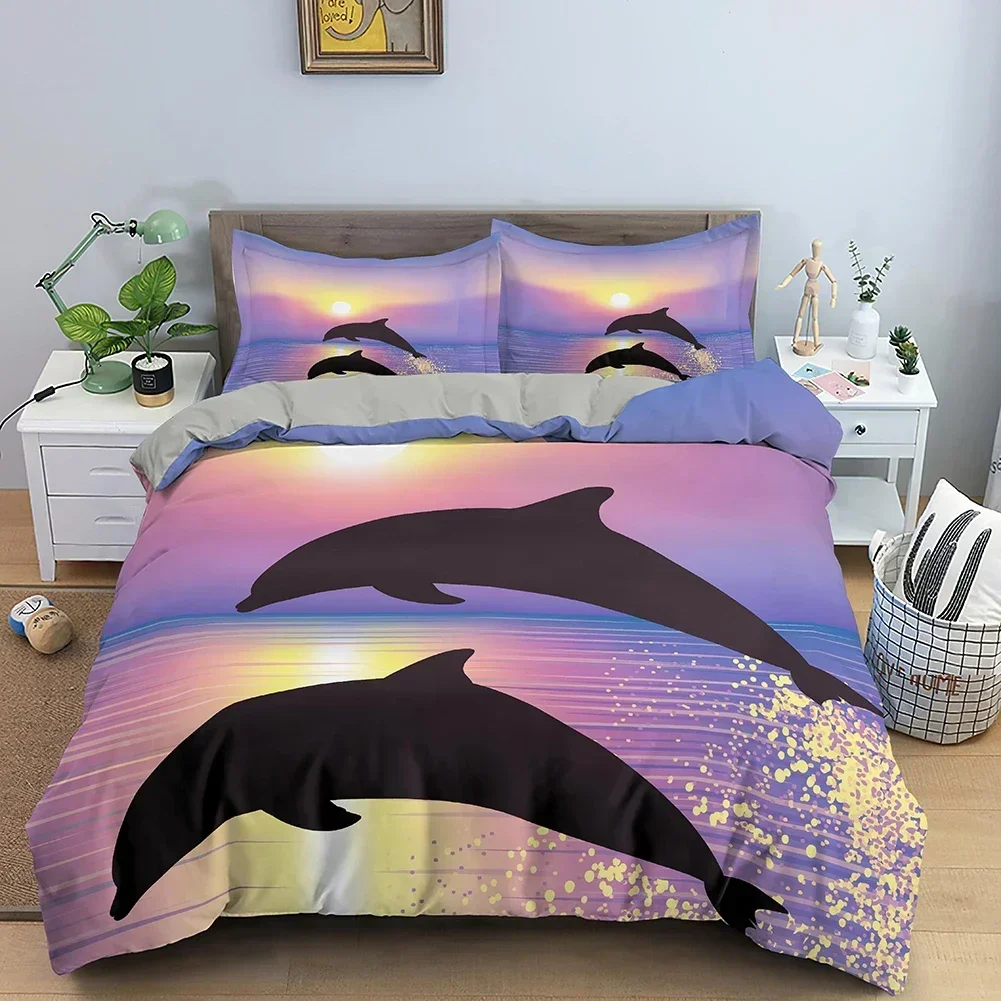 2026 Seaside Landscape Bedding Set Oil Artistic Duvet Cover With Pillowcase Adults Kids Queen King ​Sizes Creative Quilt Cover 2