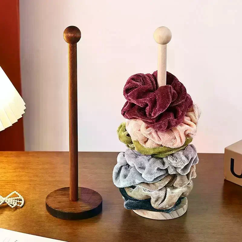 Wooden Hair Band Holder Children Rubber Band Hair Rope Bracelet Storage Rack Display Shelf For Watches Bracelets Scrunchies