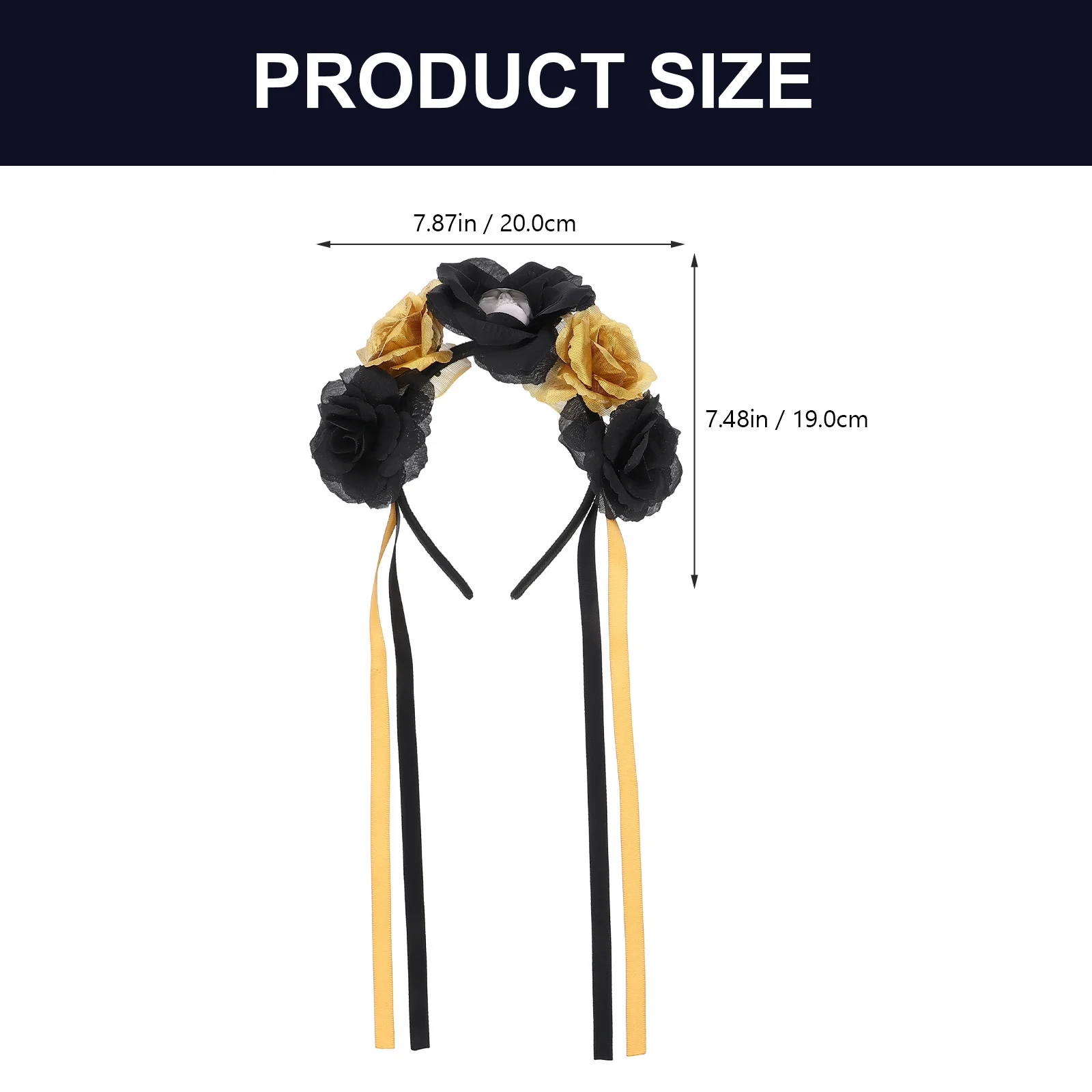 غطاء رأس على شكل زهرة جمجمة لجميع القديسين وعيد الموتى، عصابة رأس مبتكرة خفيفة الوزن للحفلات، ديكور للشعر، زي تنكري #2