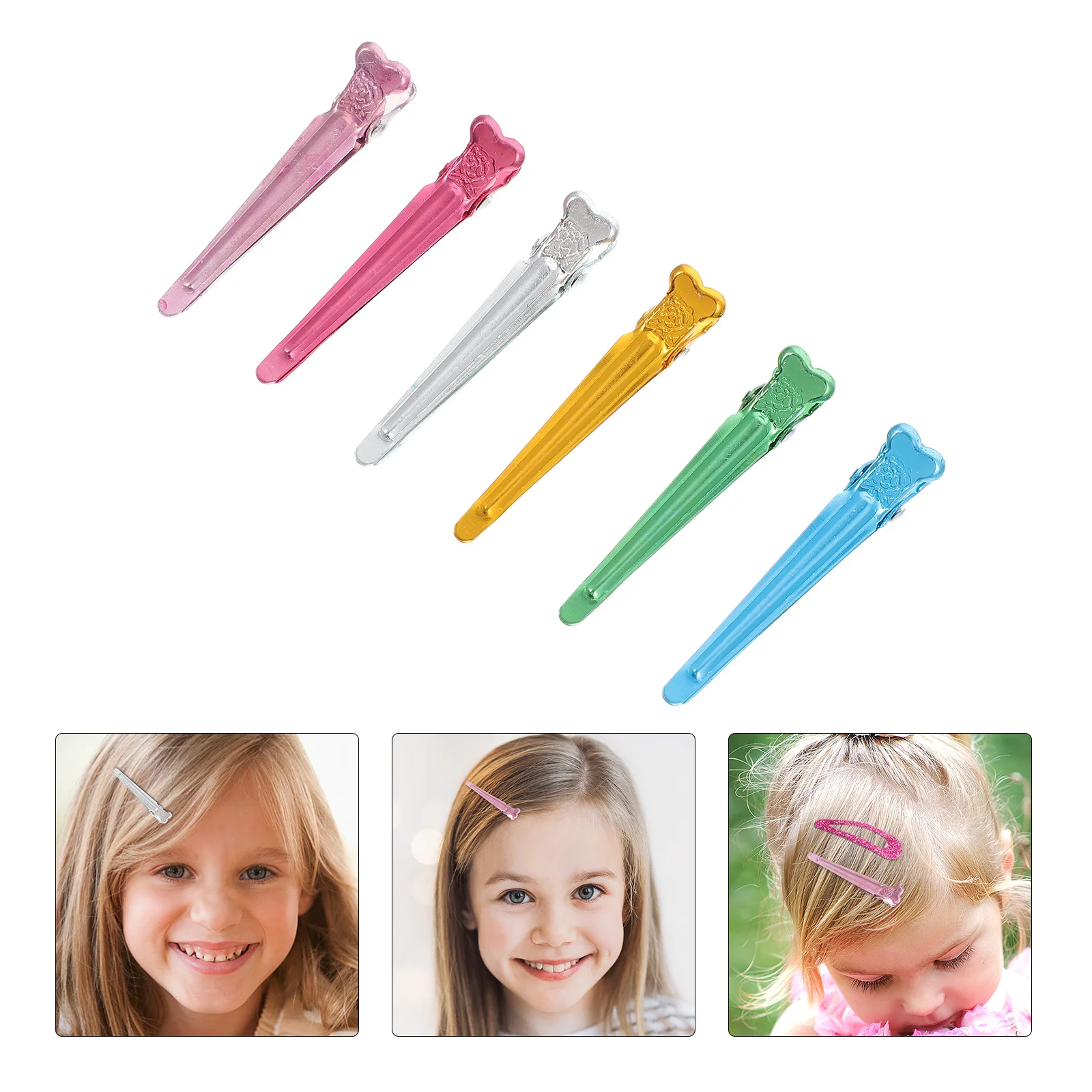 

50pcs Partition Aluminum Hair Styling Hairdressing Tool Clips For Cutting Coloring Sectioning Fine Thick Hair Barber Tool