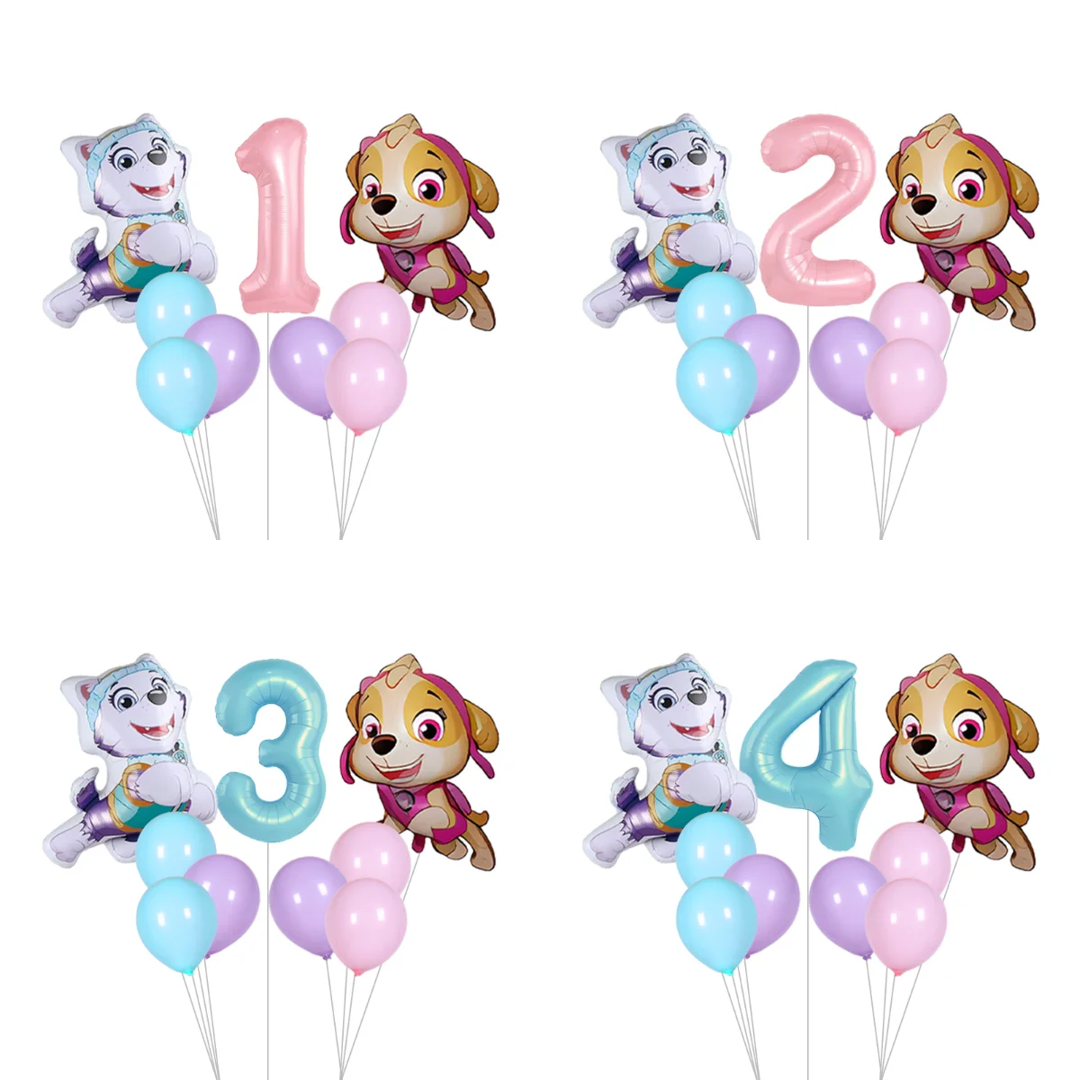 Set de Globos de Patrulla Canina, Globos de Aluminio y Látex, Kit de Arco para Decoración de Fiestas de Cumpleaños Infantiles, Globos de Patrulla Canina