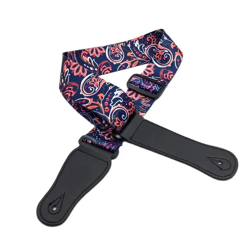 Adjustable Nylon Print Guitar Strap for Acoustic Electric Guitar Bass Unique Pattern Multi Color