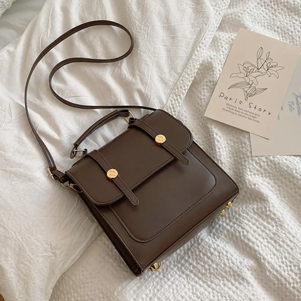 

Tote Bag Leisure School Bag Fashion Vintage Shoulder Bag Casual PU Leather Backpack Girls