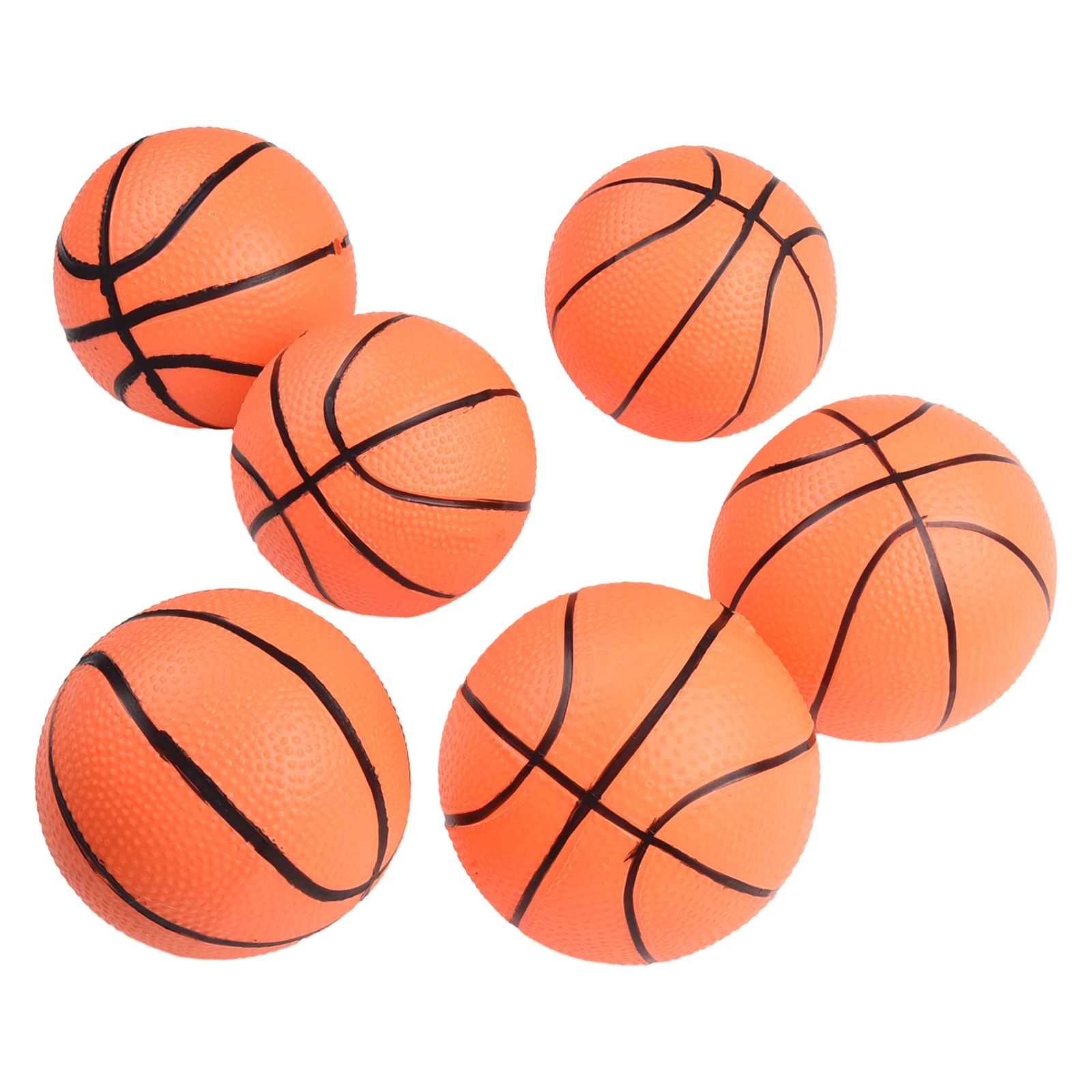 6-pak Mini Piłek do Koszykówki dla Dzieci, Nadające się do Użytku w Pomieszczeniach i na Zewnątrz, Bezpieczne i Lekkie Zabawki Sportowe z PVC
