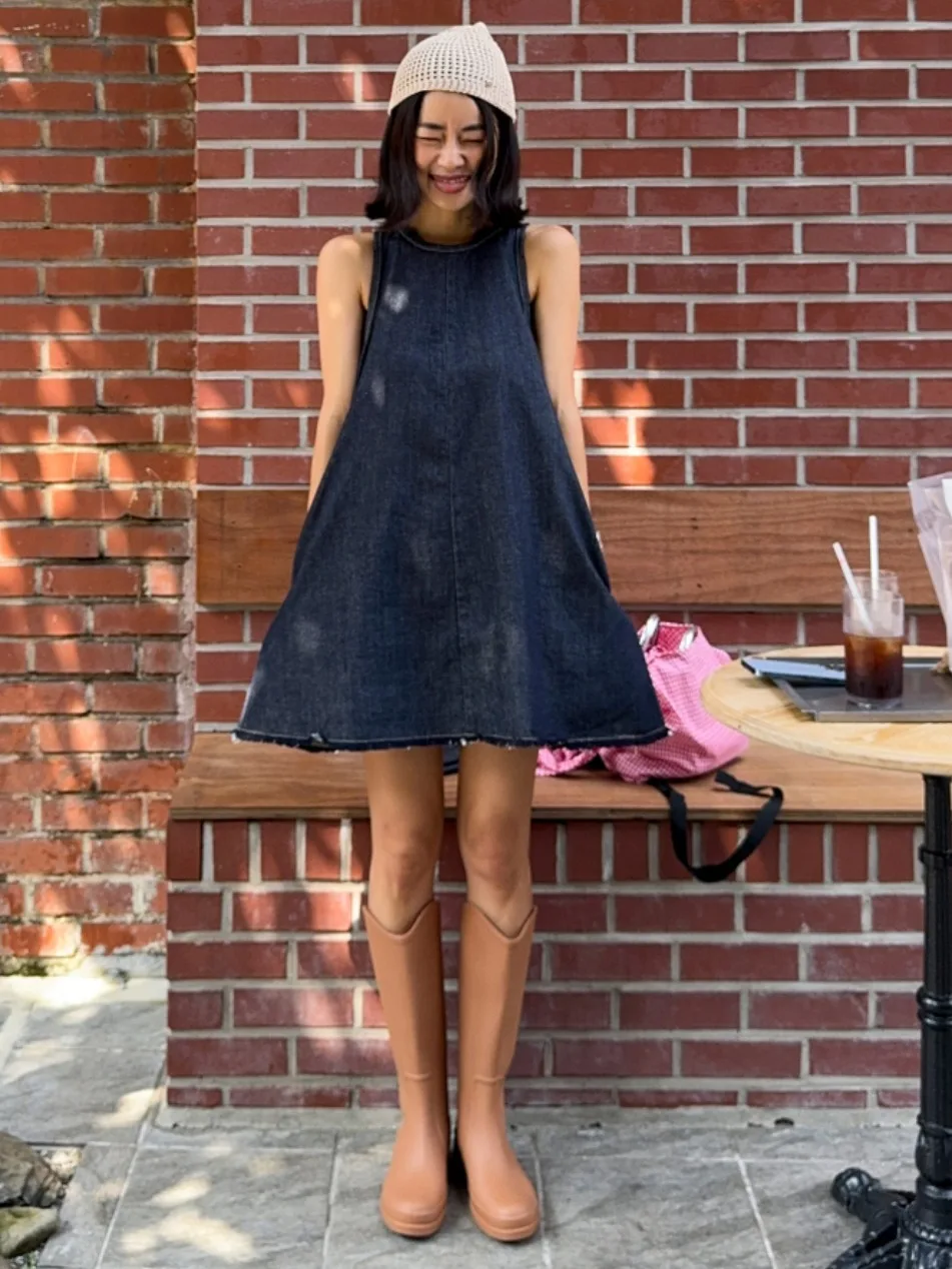 Sommer Chic Vintage Bal Brautjungfer Dr Frauen Lose Quaste Krawatte Design Knoten Casual Svel Kleider