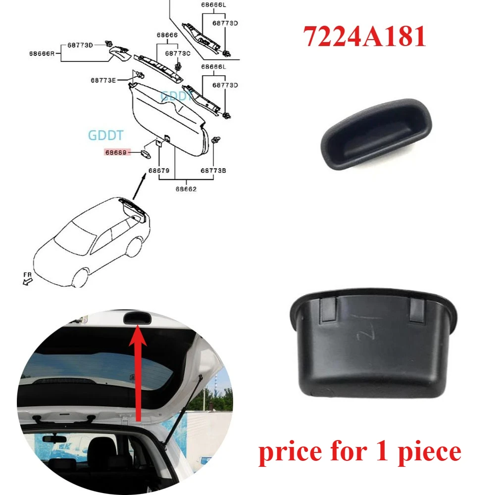 7224A181 Tailgate Pull Handle for Outlander GF Liftgate Tailgate Hatch-Handle  for ASX GA  for Pajero Sport KH