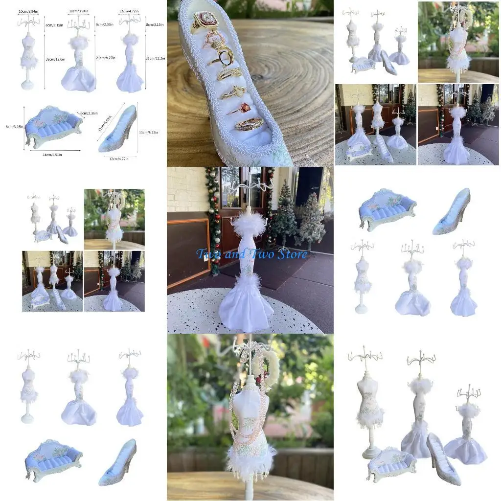 

HX6F Jewelry Display Stand High-Heeled Shoes Model Earring Rings Display Organizers