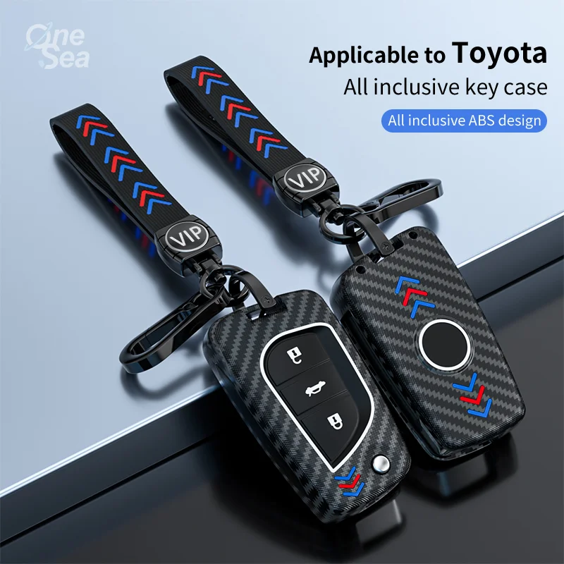 

Crabon Fiber Pattern Car Key Case Cover Fob for Toyota Auris Corolla Reiz Avensis Verso Yaris Aygo Rav4 Scion TC IM 2017 2016