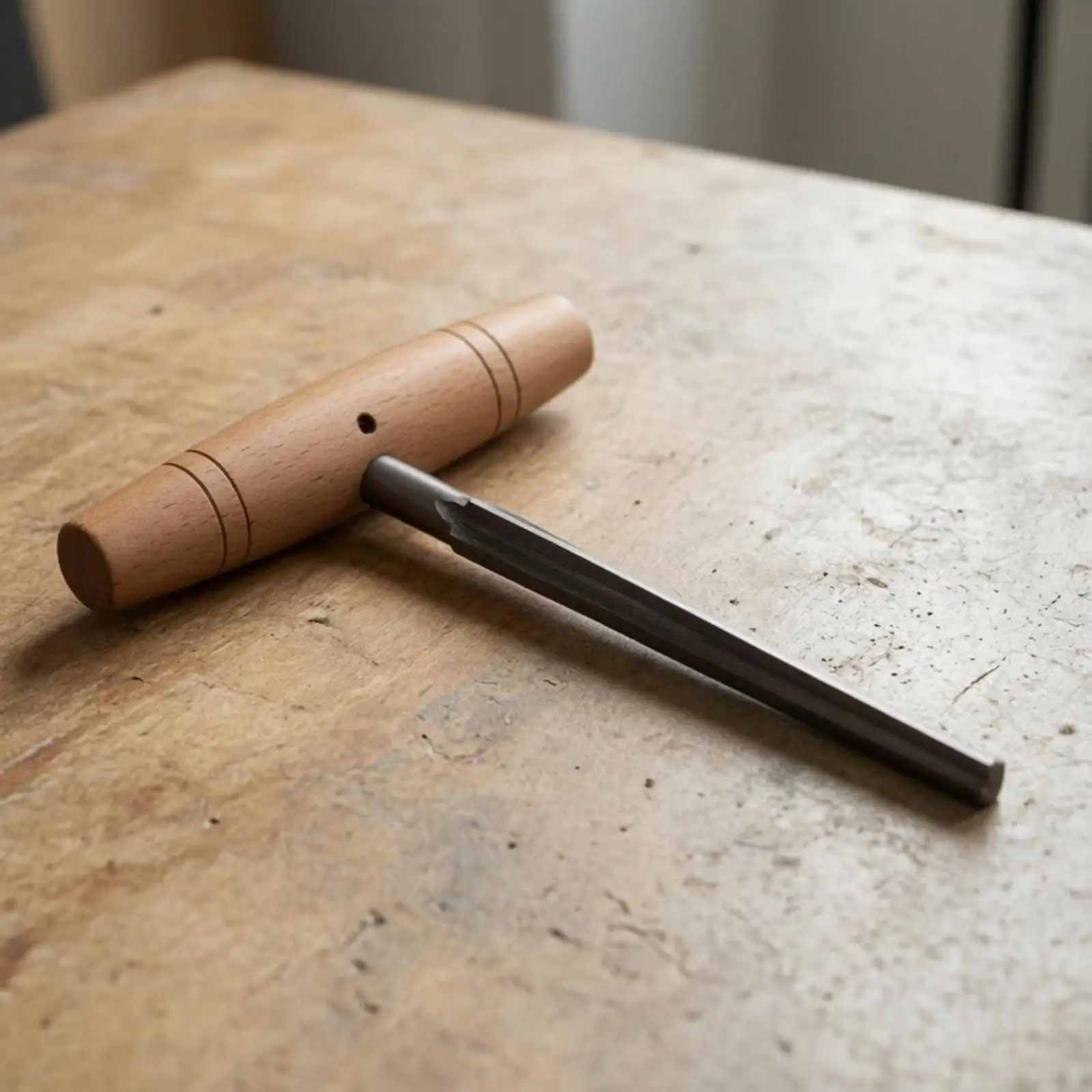 Guitar Luthier Tool Violin Fret File Metal Shaft Wood Handle for Fretboard Setup Repair and Bench Work