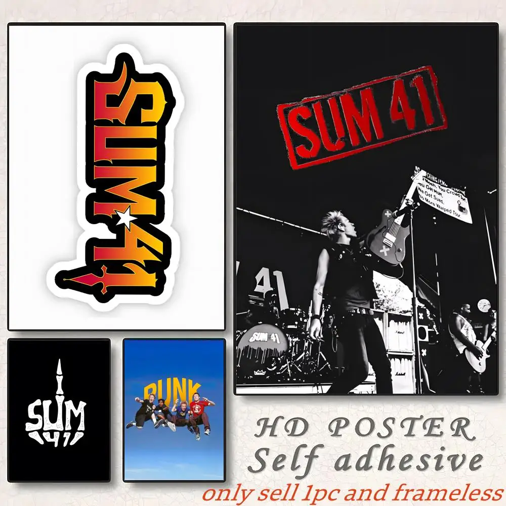 Rock music SInger S-Sum 41 Band 2 Poster Poster painting with prints Home bedroom living room decoration gift