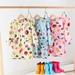 Cute Children Raincoat with School Bag, Long Style Raincoat, Kindergarten BabyPrimary School Poncho, Thin and Quick Dry Raincoat