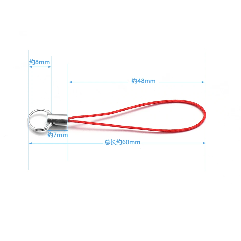 50 개/몫 손목 매는 밧줄 문자열 짧은 그립 매는 밧줄 USB 플래시 드라이브 키 체인 ID 배지 홀더에 대 한 휴대 전화 스트랩 DIY