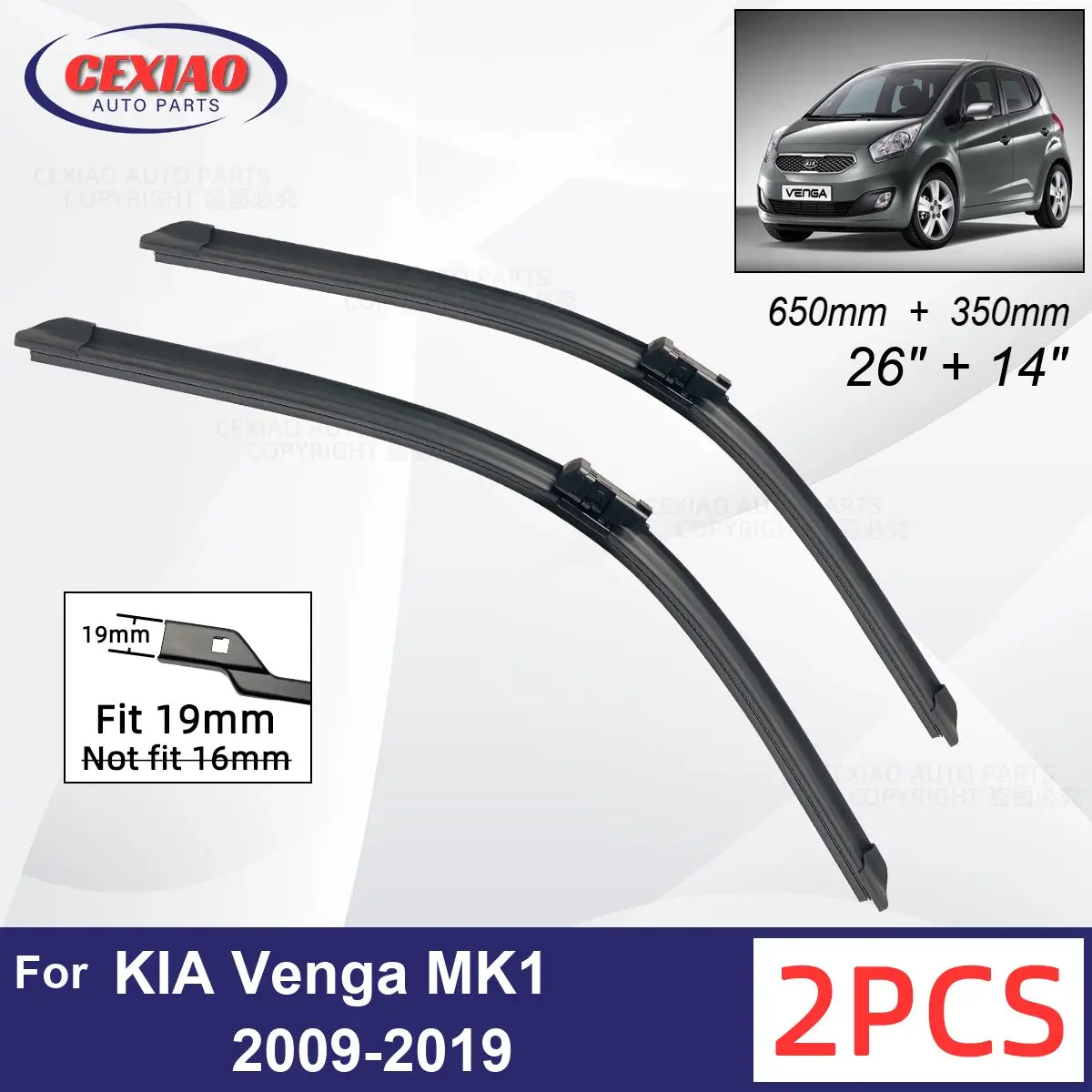 Car Wiper For BYD Song Max DM EV 2017-2022 Front Wiper Blades Soft Rubber Windscreen Wipers Auto Windshield 26