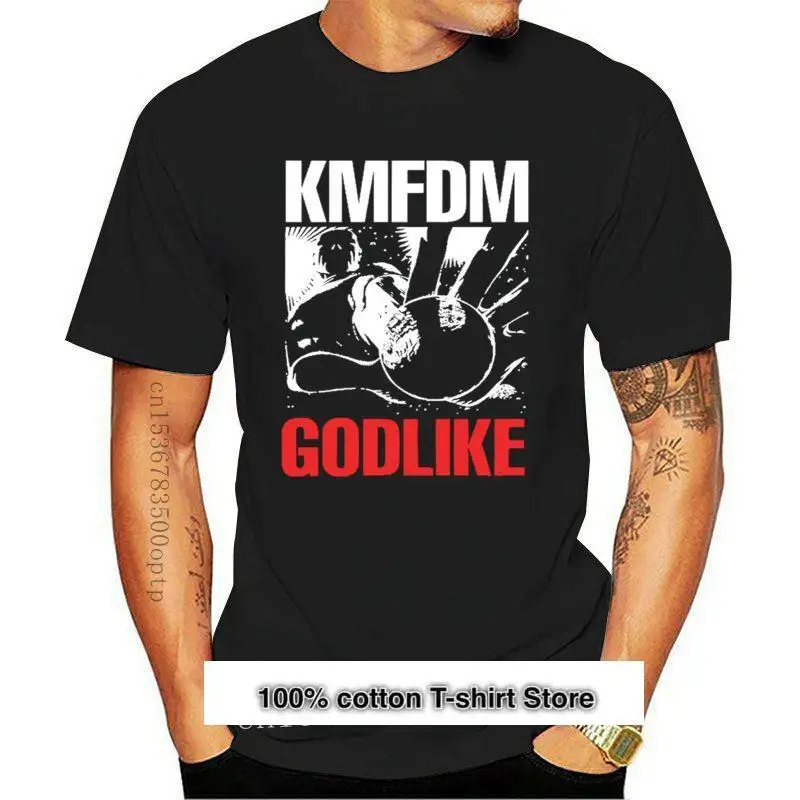 KMFDM-Camiseta ajustada para hombre, de talla grande Camisa de algodón, a la moda, color negro, 3D, 2024