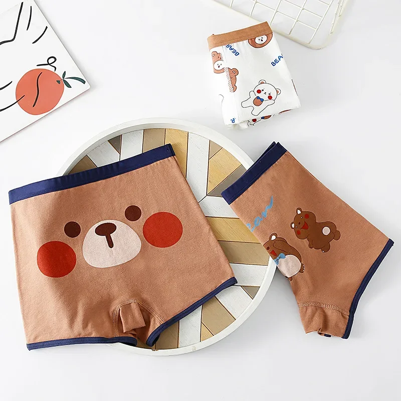 HoneyCherry Boy Cotton Underwear Boxer Boys' Cotton Mid-waist Baby Boxer Shorts Cotton Panties Boys Underwear
