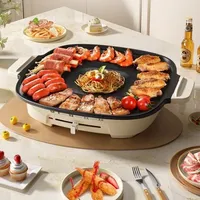 Household Grill BBQ Machine Portable Frying Pan Stove Barbecue Electrique Pour Maison Parrillas Electricas Para Interiores.