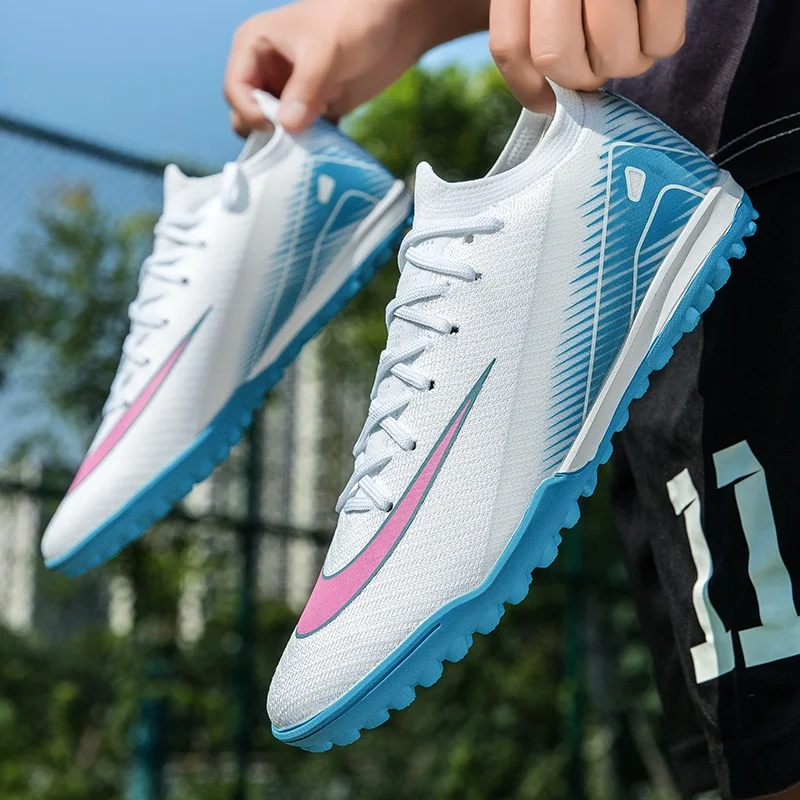 

New Men Football Boots Adult Sport Cleats Soccer Shoes Training Boys Outdoor Long Spikes Non Slip Breathable Match Comfortable