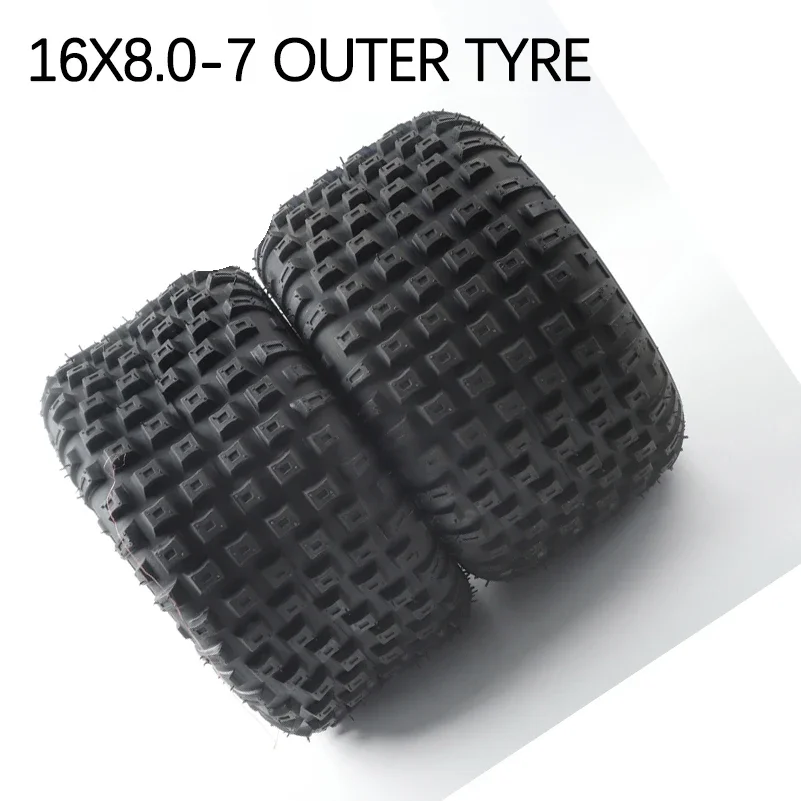 

7 Inch Tubeless Tires High-quality 16x8-7 Vacuum For ATV Kart Lawn Mower Agricultural Vehicle Wear-resistant Wheel Tire